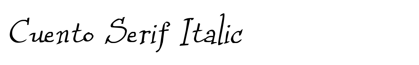 Cuento Serif Italic